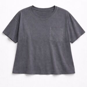 Old Navy Women’s 3X Gray Pocket Tee NWT Oversized Business Casual Short Top